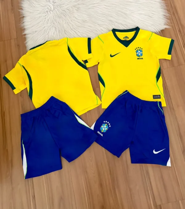 Conjunto Seleção Brasileira Infantil - Modelo Torcedor (Qualidade Tailandesa)