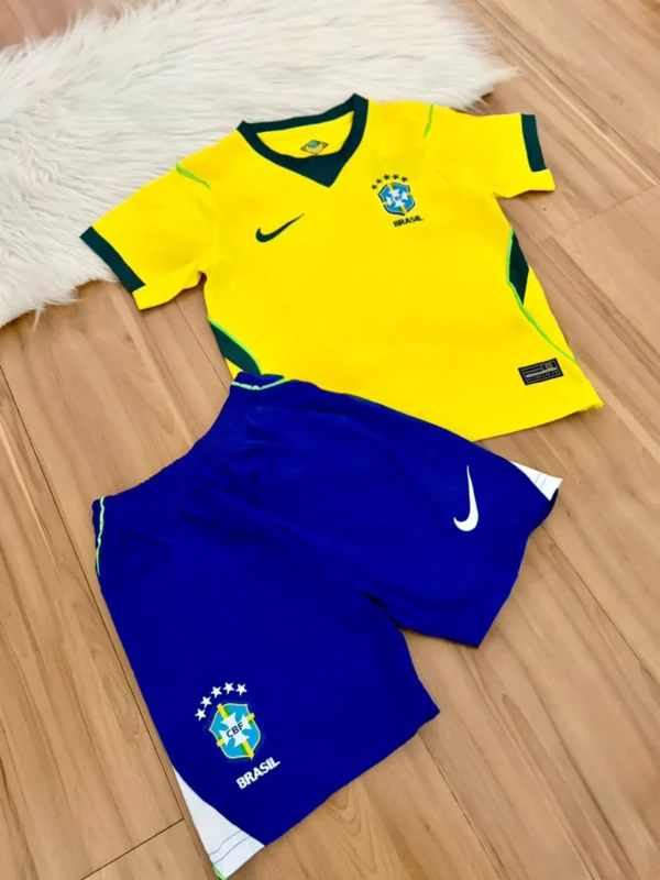 Conjunto Seleção Brasileira Infantil - Modelo Torcedor (Qualidade Tailandesa)